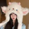 Cute Cartoon Butter Bear Plush Leefeng Hat For Women In Winter Warmth And Deepening Ear Protection Riding Photo Pullover Hat